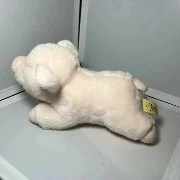 MIYONI BY AURORA 9" Pink Pig Plush Soft Stuffed Animal Beanbag Toy Blush - Picture 4 of 7